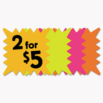 COSCO Die Cut Paper Signs, 4" Round, Assorted Colors, Pack Of 60 Each freeshipping - TVN Wholesale